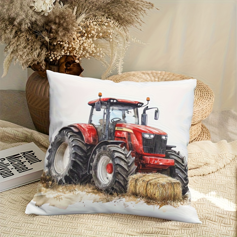 Rustic Tractor Farm Life Pillo - Agriculture Farming Cartoon review and price