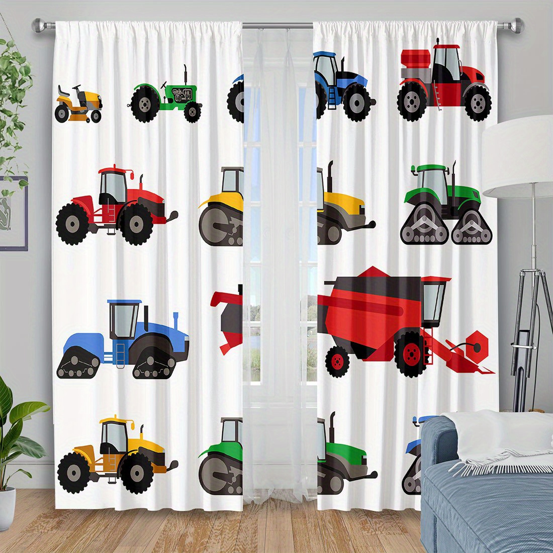 Cartoon Tractor Curtain Colorf - Agriculture Farming Cartoon review and price